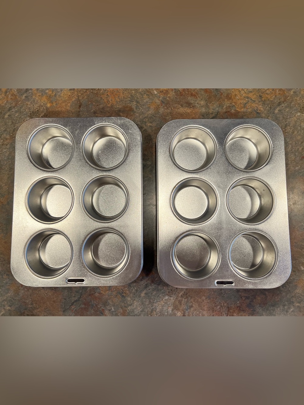 Silver Nonstick 6-Cup Muffin Pan - Set of 2